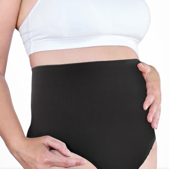 Loving Comfort Postpartum Panty Seamless High Waist C-Section Underwear Black M - Picture 1 of 7